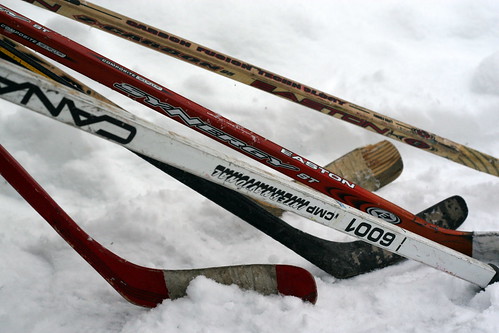 what are hockey sticks made of?