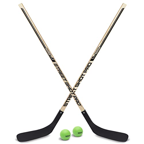 GoSports Street Hockey, Choose Between Street Hockey Goal Set with Sticks, or Street Hockey Sticks (2 Pack)